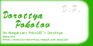 dorottya pokolov business card